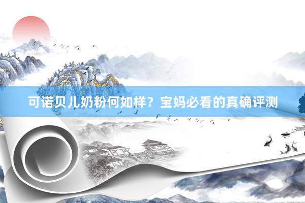 可诺贝儿奶粉何如样？宝妈必看的真确评测